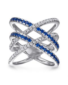 S925 Sterling Silver Micro Inlaid Color Cross Ring