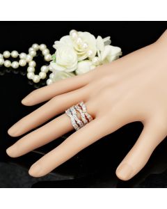 Shining Zircon Rectangle Irregular Gem Ring