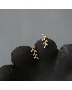 Female Mini Temperament Leaf Branch Earrings