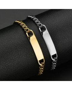 Stainless Steel Men's Curved Bracelet