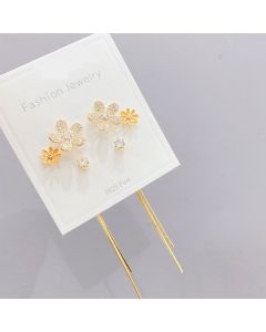Korean Style Simple Petal Tassel Earrings