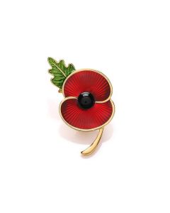 Red Dripping Poppy Brooch