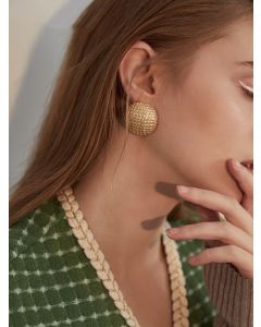 Su Xin 925 Silver Needle Circle Temperament Earrings
