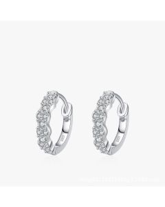 Women's S925 Silver Geometric Rhinestone Earrings