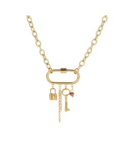 European And American Design Sense Titanium Steel Necklace Vacuum Plating