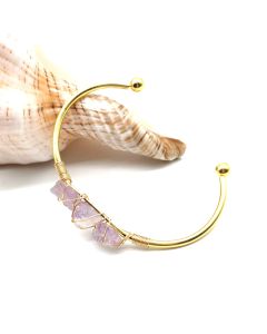 Natural Raw Gemstone Crystal Winding Handmade Braided Bracelets