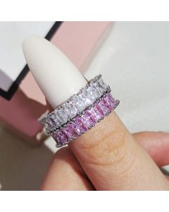 Women's Zircon Inlaid Full Diamond Super Sparkling Engagement Ring