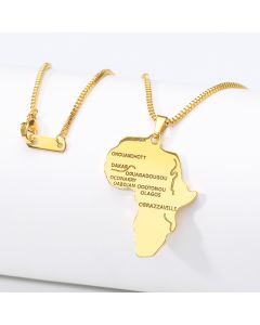 Gilded African Land Necklace
