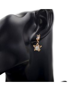 Korean Temperament Star Short Elegant Zircon Earrings Fashion Women