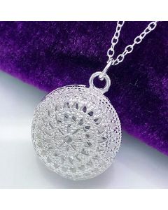 Round Bag Hollow Retro Elegant Pendant Necklace