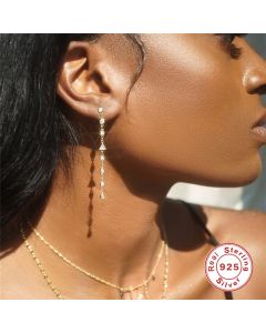S925 Sterling Silver Elegant Style Earrings