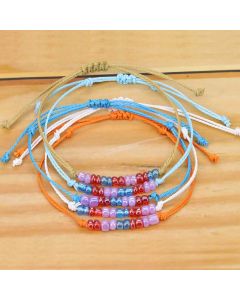 Versatile Large Bead Woven Bracelet