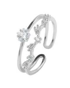 Meteor Crown Ring Female Cool Feng Shui Diamond