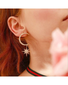 Moon zircon earrings