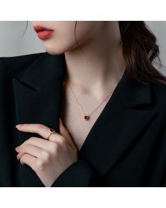 Silver-plated 18K Gold Vintage Ruby Ring For Women