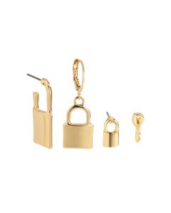 Hollow Key Lock Set Earrings Women's Personalized Small Business Pendant Earrings