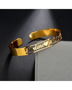 Stainless Steel Gold Alphabet Bracelet Love Fashion Wisp Bracelet