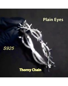 S925 Sterling Silver Bracelet With Thorns And Thorns Personality Retro