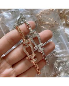 Large Bracelet European And American Buckle With Diamond