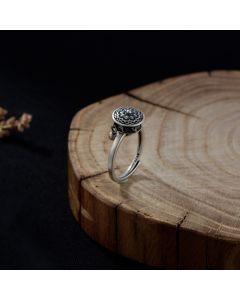 S925 Silver Prayer Wheel Ring Couple
