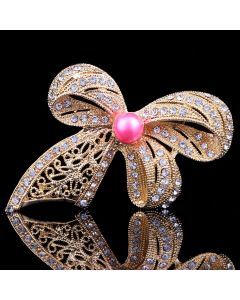 Diamond-encrusted Bow Brooch High-end Clothing Brooch