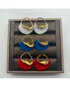 Female retro stereo big earrings