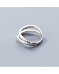 Japanese And Korean Style Simple Lines Double Line Ring