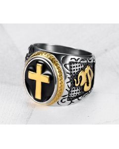 Men's Ring Black Epoxy God's Finger Ring