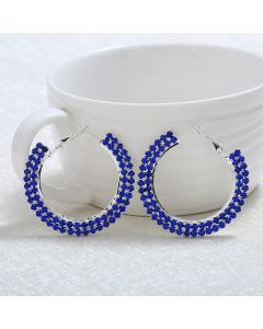 New Ebay circle C-shaped rhinestone earrings jewelry