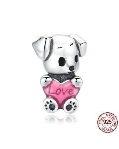 Original Creative Cute Puppy S925 Sterling Silver Beaded Bracelet