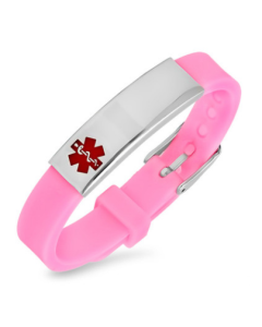 Titanium Steel Black Pink Medical Silica Gel Bracelet