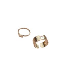Punk Style Couple Ring Men's And Women's Ring Combination