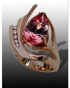 European And American Simple And Exquisite Inlaid Water Drop Zircon Ring
