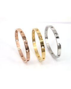 Simple Stainless Steel Hollow XINGX Bracelet