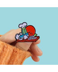 Crying Snail Chef Brooch Cartoon Animal Accessory