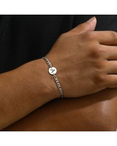 Simple Letter Titanium Steel Bracelet Special-interest Design