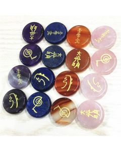 Four Energy Symbols Natural crystal stone jewelry Japanese metaphysical spells