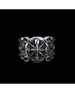Titanium Steel Anchor, Boiled Black Polished Ring