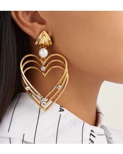 Multi-layer Love Earrings Simple Personality