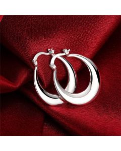 Personalized Crescent Earrings Silver Earrings
