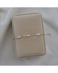Aurora Natural Freshwater Pearl Silver Plated 18 Gold Bracelet