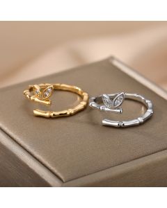 Bamboo Lovely Micro Set Zirconium Ring