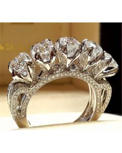 An Cheng wish hot creative simulation diamond engagement ring ebay fashion Europe and America ladies wedding finger ring