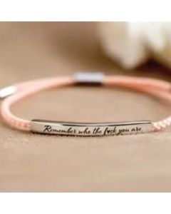 Pineapple Rope Bracelet Stainless Steel Engraved Single Rope Adjustable