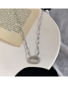 Niche High-end Diamond Carabiner Necklace