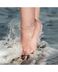 Sterling Silver Anklet Adjustable 2.0mm