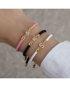 Copper Micro Inlaid Zircon 26 Letters Adjustable Carrying Strap