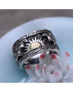 Vintage Men's Ring Indian Eagle Spreads Its Wings