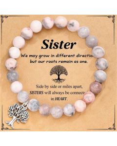 Fashion Jewelry Natural Stone Handmade Card Beaded Lucky Tree Bracelet