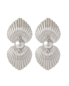 Two Petal Alloy Earrings Women European And American Net Red Party Earrings